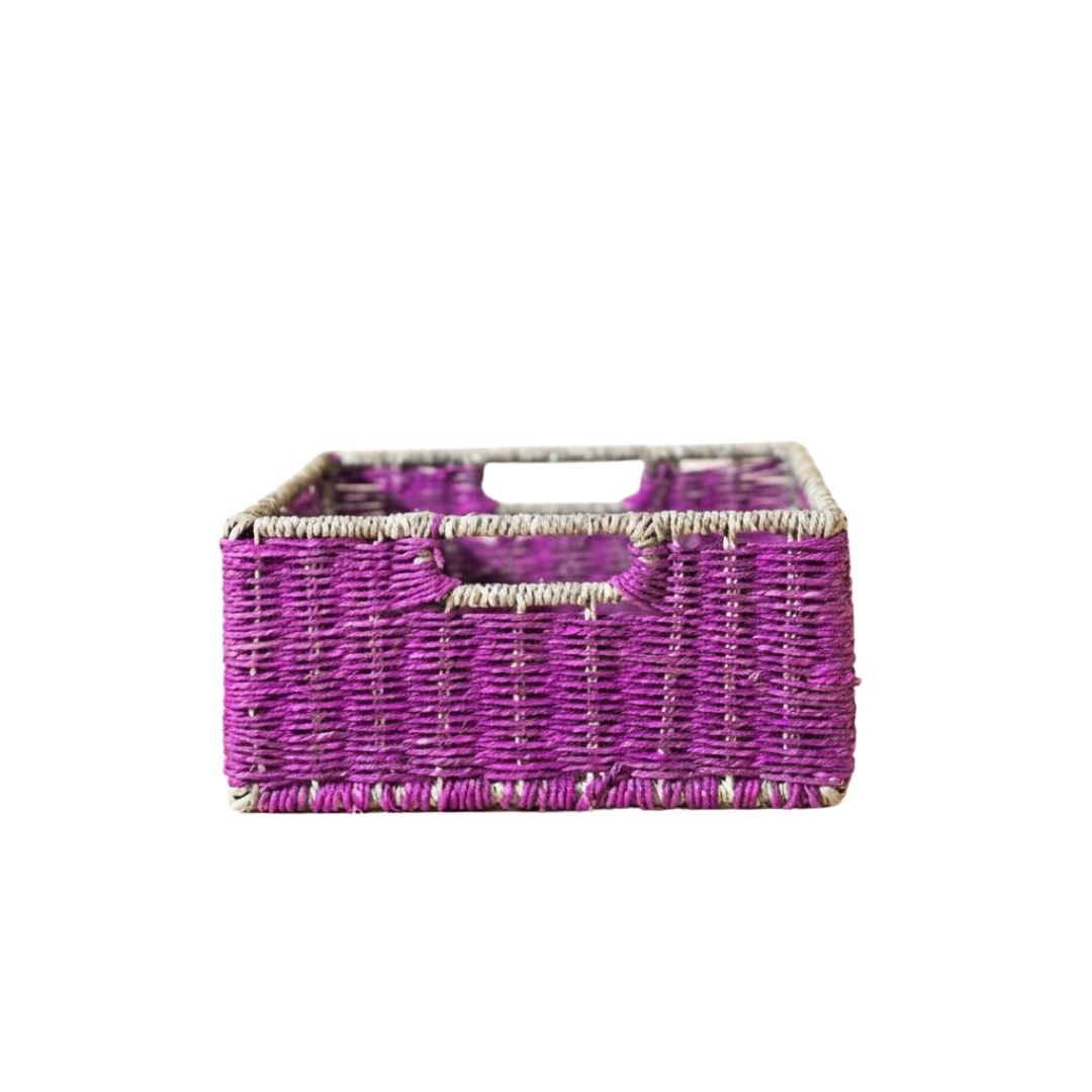 Handwoven Purple Basket